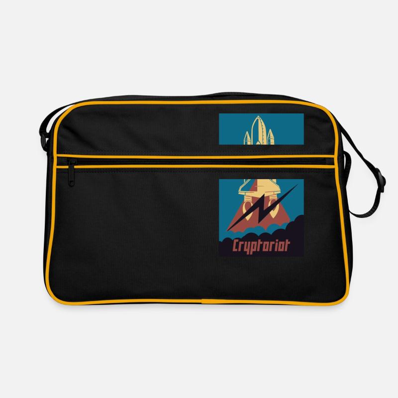 Cryptoriot - Retro Tasche - Schwarz/Gold