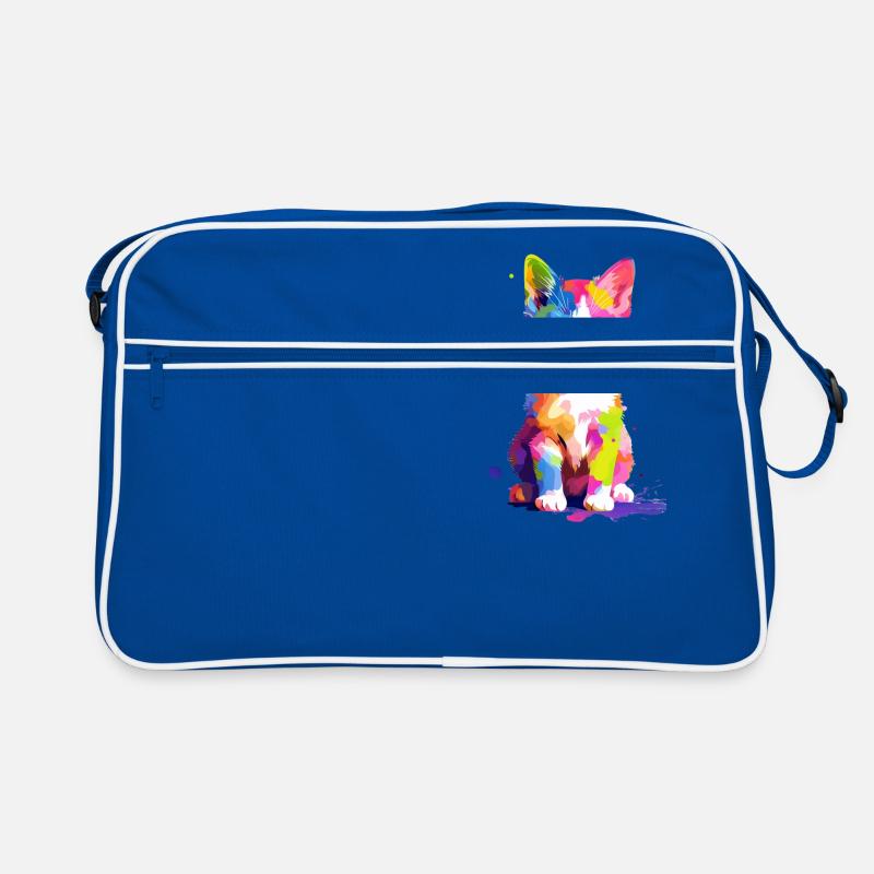 Chat coloré mignon Sac Retro