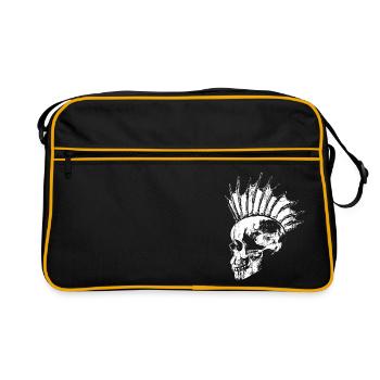Fischpunk - Retro Tasche - Schwarz/Gold - Vorne