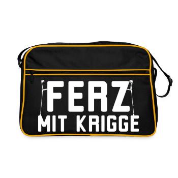 Ferz avec Krigge Dialecte hessois - Sac Retro - noir/or - Devant
