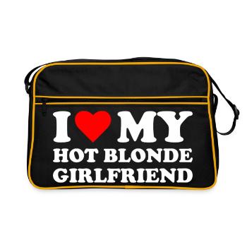 J’aime ma copine blonde - Sac Retro - noir/or - Devant