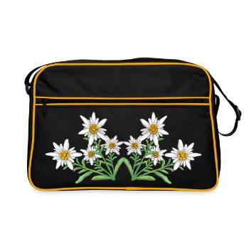 Edelweiss  - Retro Tasche - Schwarz/Gold - Vorne