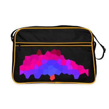 Berry Neon Horizon - Retro Bag - black/gold - Front