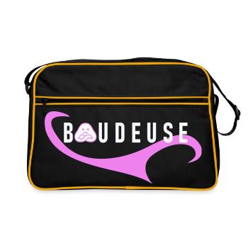 Logo Boudeuse  - Sac Retro - noir/or - Devant