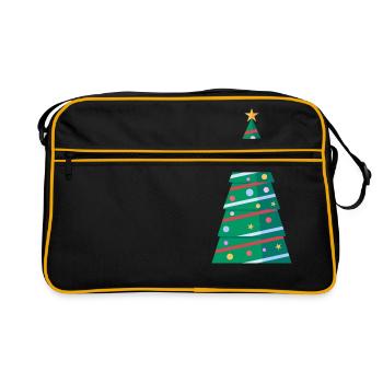 arbre de Noël arbre de Noël sapin de Noël - Sac Retro - noir/or - Devant