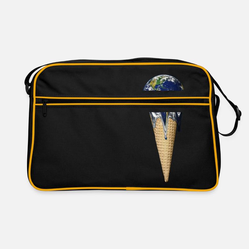 Globale Erwärmung - Retro Tasche - Schwarz/Gold