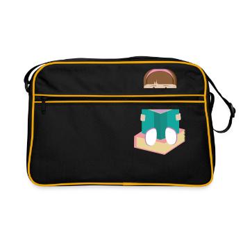 Retour à l'école fille 03 0225 - Sac Retro - noir/or - Devant