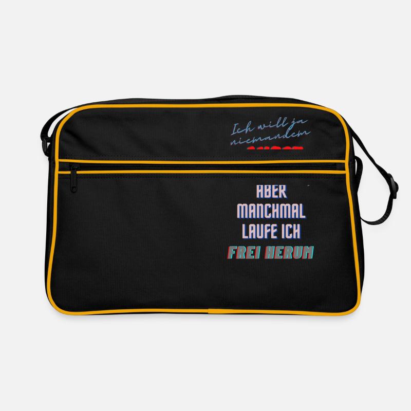 Frei Herum - Retro Tasche - Schwarz/Gold