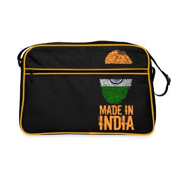 Fabriqué en Inde / Made in India - Sac Retro - noir/or - Devant