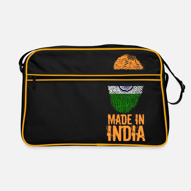 Fabriqué en Inde / Made in India - Sac Retro - noir/or