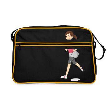 runner running run jogging jogging sprinter102 - Retro Bag - black/gold - Front