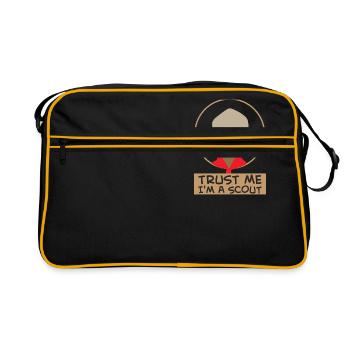 Pfadfinder Kinder Kids Teddybär - Retro Tasche - Schwarz/Gold - Vorne