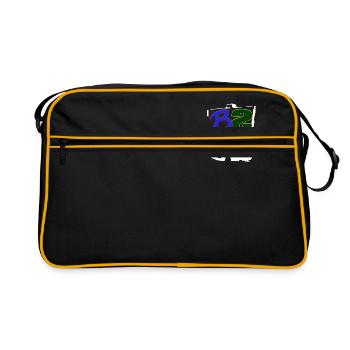 Logo Banksy Style blanc - Sac Retro - noir/or - Devant