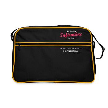 humour je suis infirmière pas magicienne - Sac Retro - noir/or - Devant