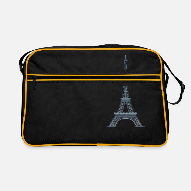 Eiffel Tower - Paris, France - Simple Pixel Style Retro Bag