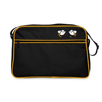 Boo Bienen - Retro Tasche - Schwarz/Gold - Vorne