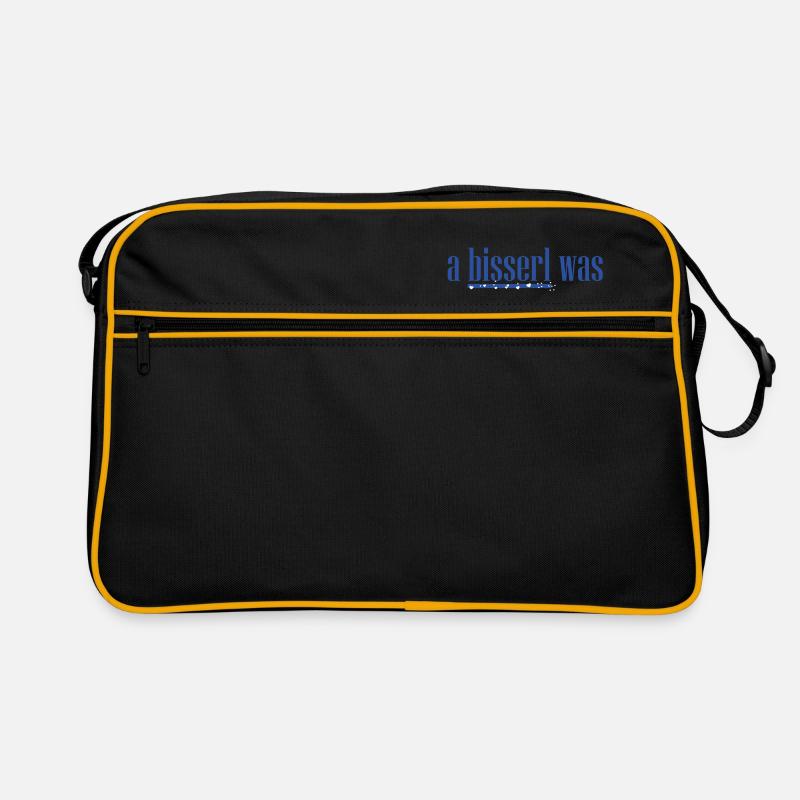 a bisserl was geht immer blau - Retro Tasche - Schwarz/Gold