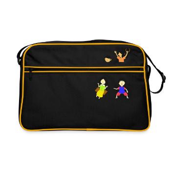 Children playing - Retro Bag - black/gold - Front