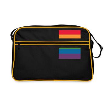 Einfach stolz und stolz - Retro Tasche - Schwarz/Gold - Vorne