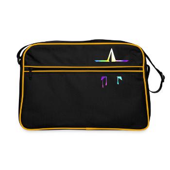 nautic_star_watercolor - Sac Retro - noir/or - Devant