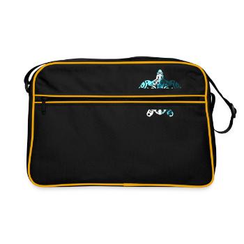 Maori tortue Honu Ocean Tribal tattoo poison - Sac Retro - noir/or - Devant