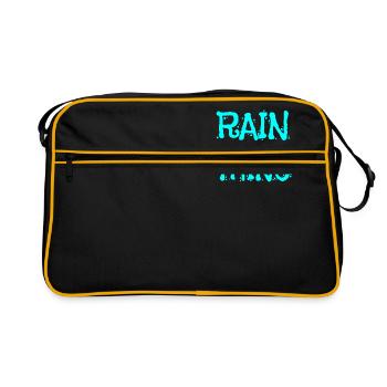 Rain is a good thing - Retro Bag - black/gold - Front