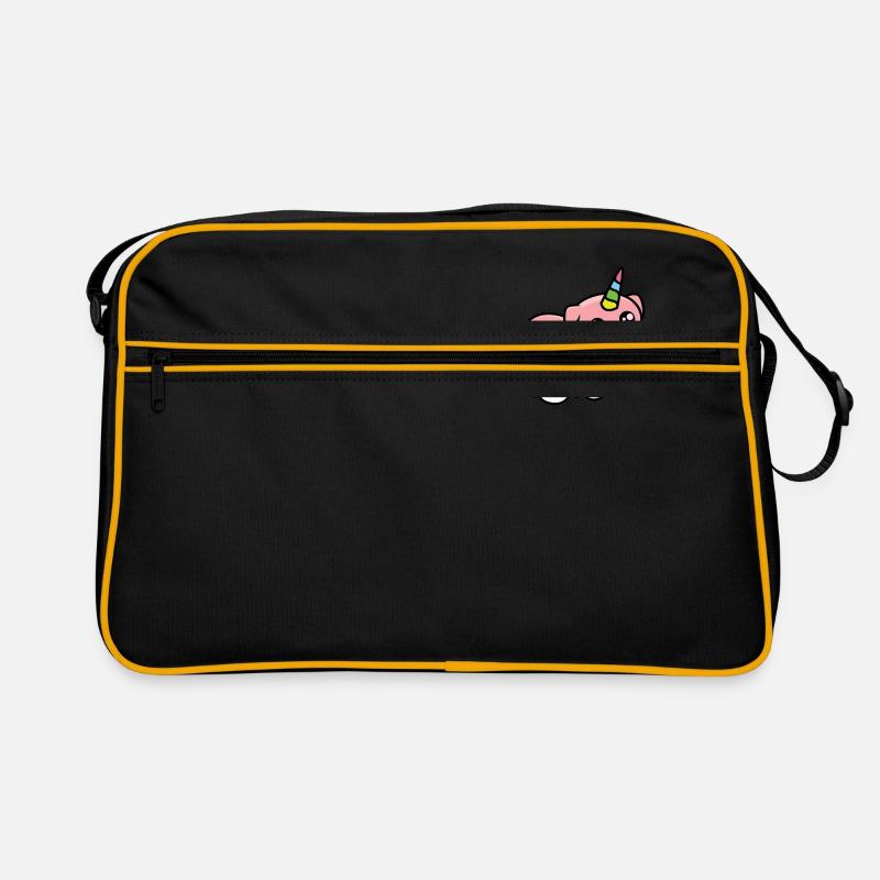 Flying unicorn piglet on cloud 7 Retro Bag