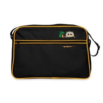 Mythologie grecque Hibou par Athénida - Sac Retro - noir/or - Devant
