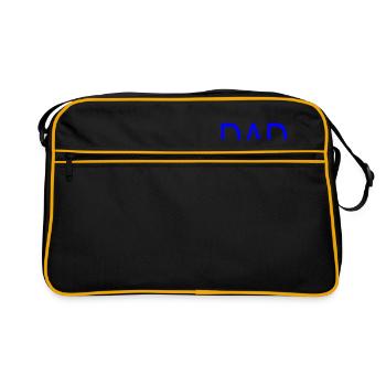 Papa der MAN - Retro Tasche - Schwarz/Gold - Vorne