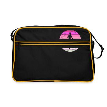 Ballet ballerina in retro pink dancer - Retro Bag - black/gold - Front