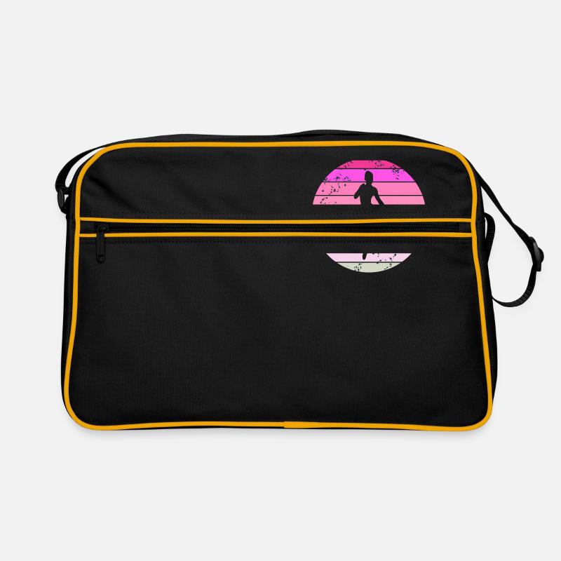 Ballerine de ballet en danseuse rose rétro - Sac Retro - noir/or