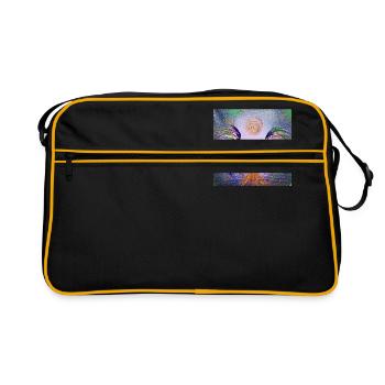 Herzengel Trau Dich - Retro Tasche - Schwarz/Gold - Vorne