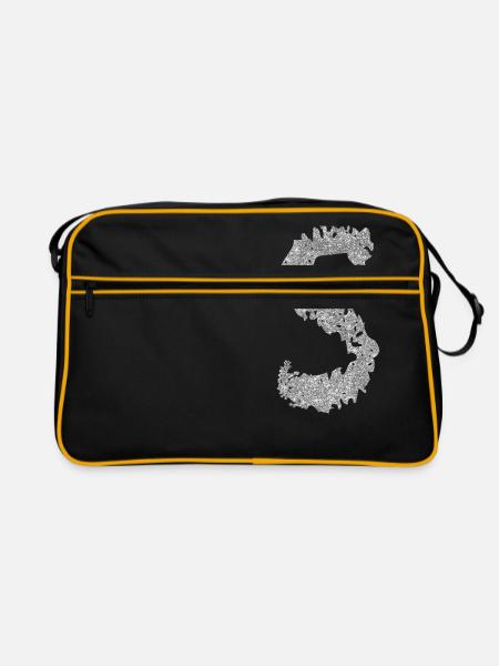 Letter S Gift Name - Retro Bag - black/gold
