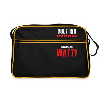 Est-ce que votre électricité ou watts volt? - Sac Retro - noir/or - Devant