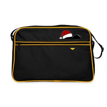 Drapeau de l’Allemagne Coeur de Noël - Sac Retro - noir/or - Devant