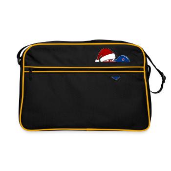 Coeur de Noël drapeau Nouvelle-Zélande - Sac Retro - noir/or - Devant