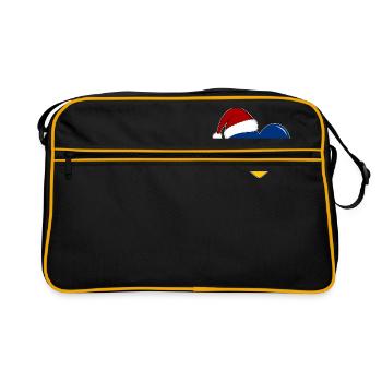 Coeur de Noël drapeau de l’Ukraine - Sac Retro - noir/or - Devant