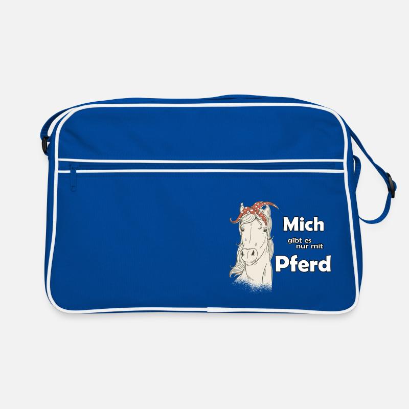 Mich gibt es nur mit Pferd Geschenkidee Retro Tasche