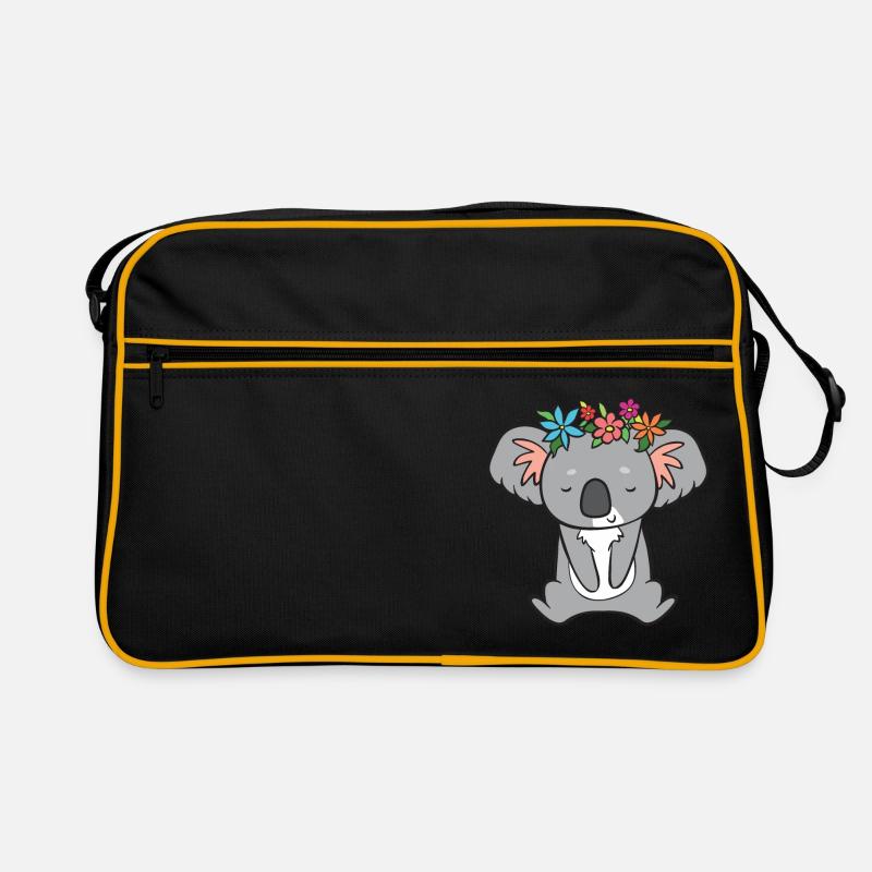 Koala - mit Blumen Retro Tasche