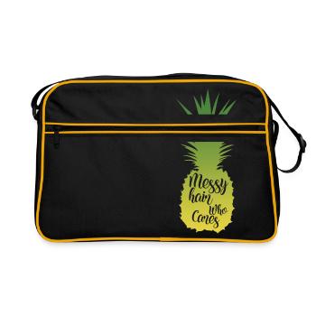 MESSY CHEVEUX WHO CARES - Sac Retro - noir/or - Devant