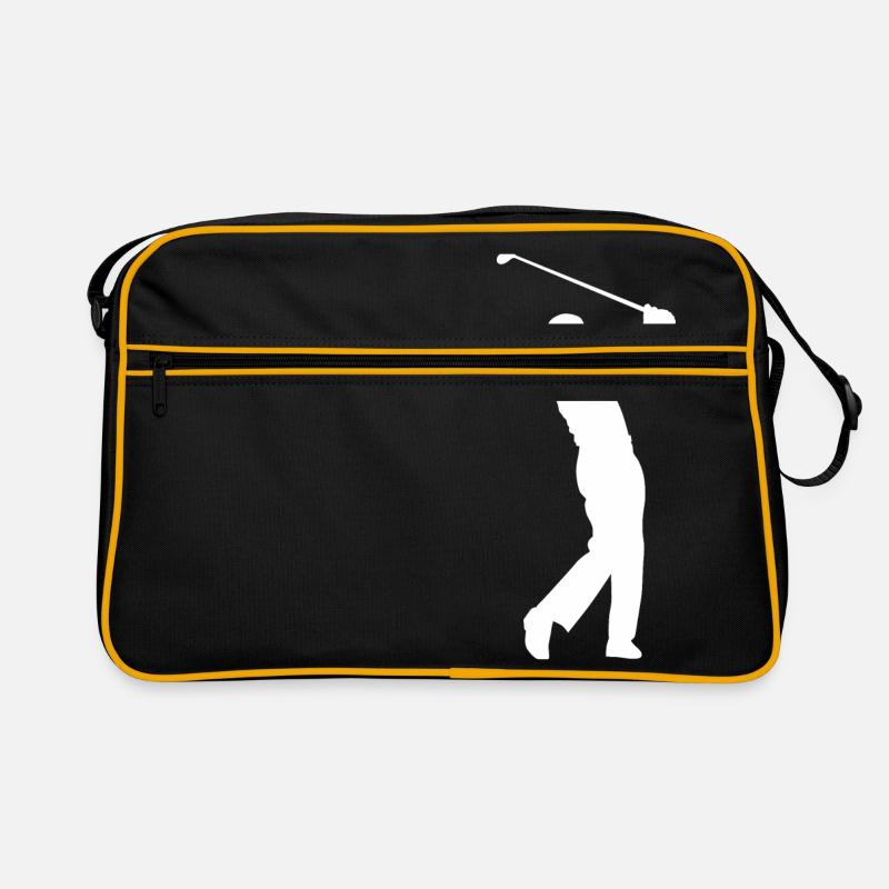 Golf Golfer Golfspieler Golfplatz Retro Tasche
