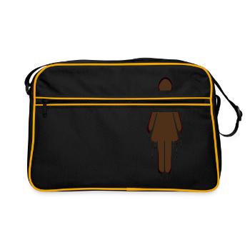 femme qui coule - Sac Retro - noir/or - Devant