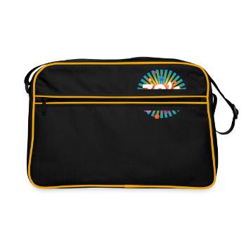 Logo 70s élite de la nation - Sac Retro - noir/or - Devant