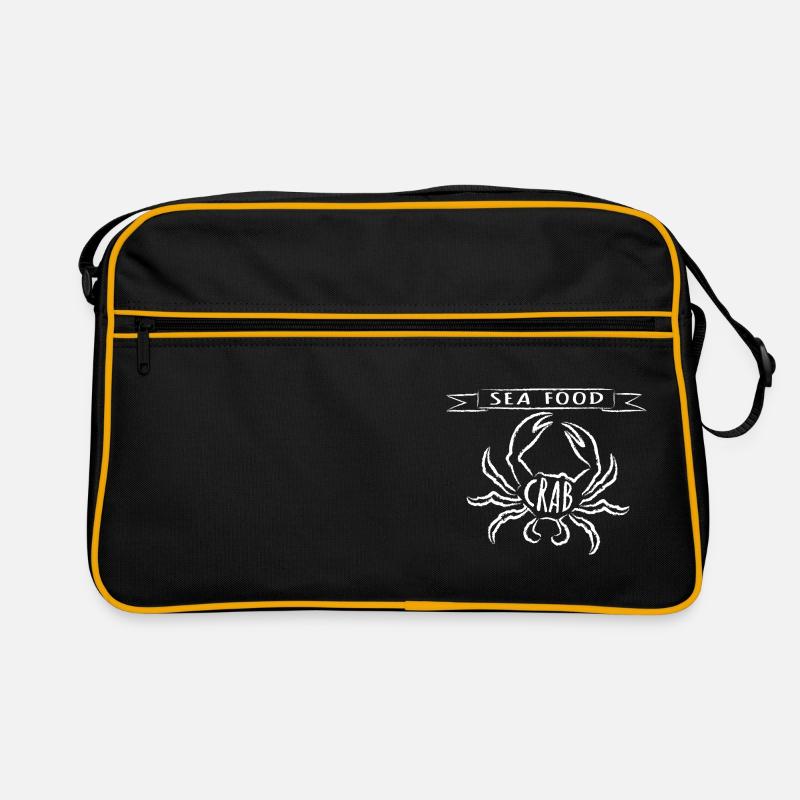 Krabbe Meerestier Meeresfrucht Retro Tasche