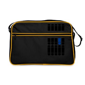 One Board in Blue - Retro Bag - black/gold - Front