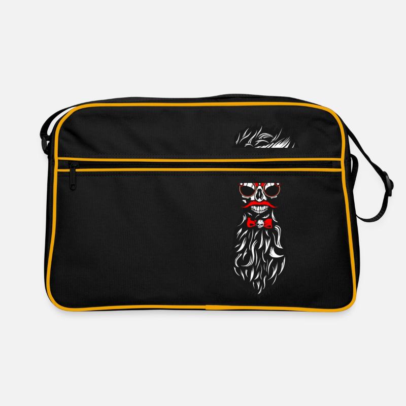 bearded hipster beard beard mustache knot p Retro Bag