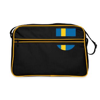 Sweden Coat of Arms - Retro Bag - black/gold - Front