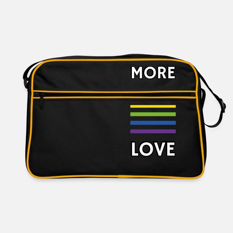 More love pride rainbow Retro Bag