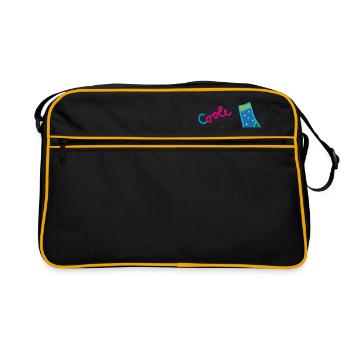 coole socke spruch - Retro Tasche - Schwarz/Gold - Vorne