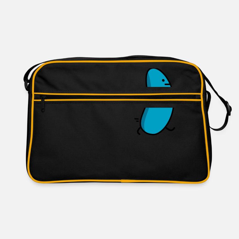 funny blue bean Retro Bag